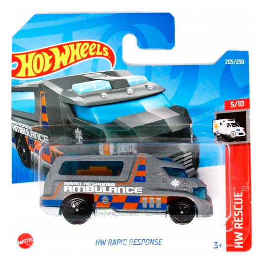 Hot Wheels - HW Rapid Response Grey (SC) HW Rescue (Card Creased)