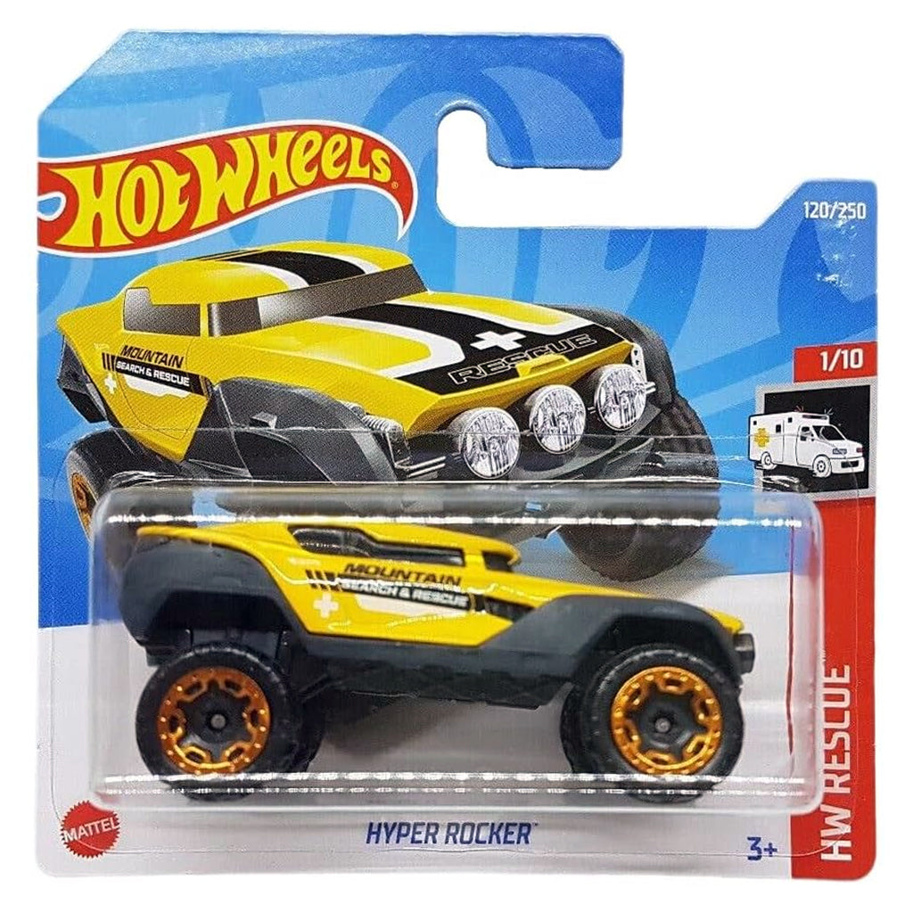 Hot Wheels - Hyper Rocker Yellow (SC) 2022 HW Rescue (Blister Cracked ...