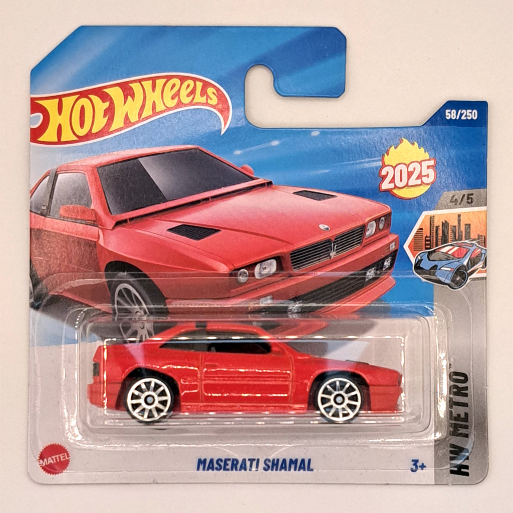 Hot Wheels - Maserati Shamal Red (SC) 2025 HW Metro (Card Creased ...