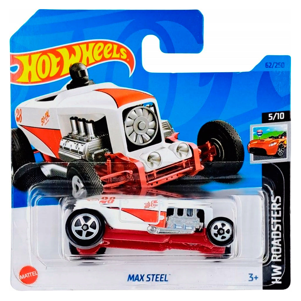 Hot Wheels - Max Steel White (SC) HKH39-M521 (2023 HW Roadsters)