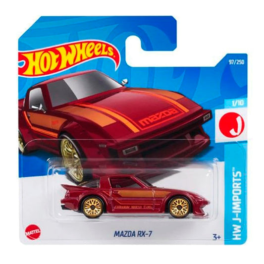 Hot Wheels - Mazda RX-7 Red / Gold (SC) HCX24 (HW J-Imports)