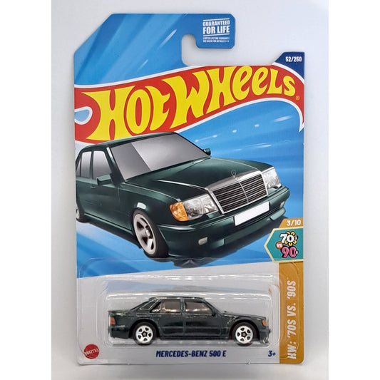 Hot Wheels - Mercedes-Benz 500 E Dark Green (US LC) (HW: 70s Vs 90s)