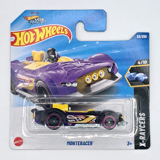 Hot Wheels - Monteracer Purple (SC) 2025 X-Raycers (Card Creased)