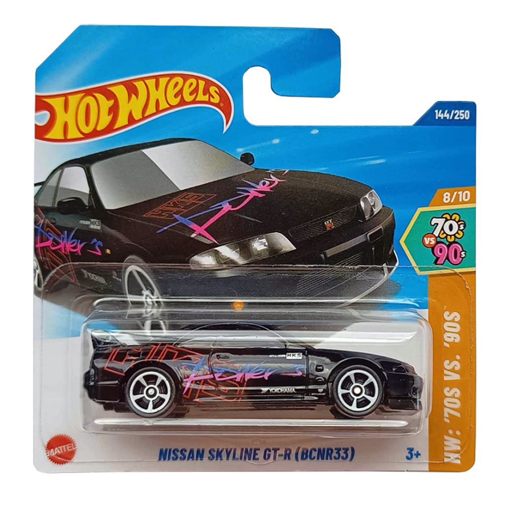 Hot Wheels - Nissan Skyline GT-R BCNR33 Black (SC) 70s Vs 90s (HYY80)