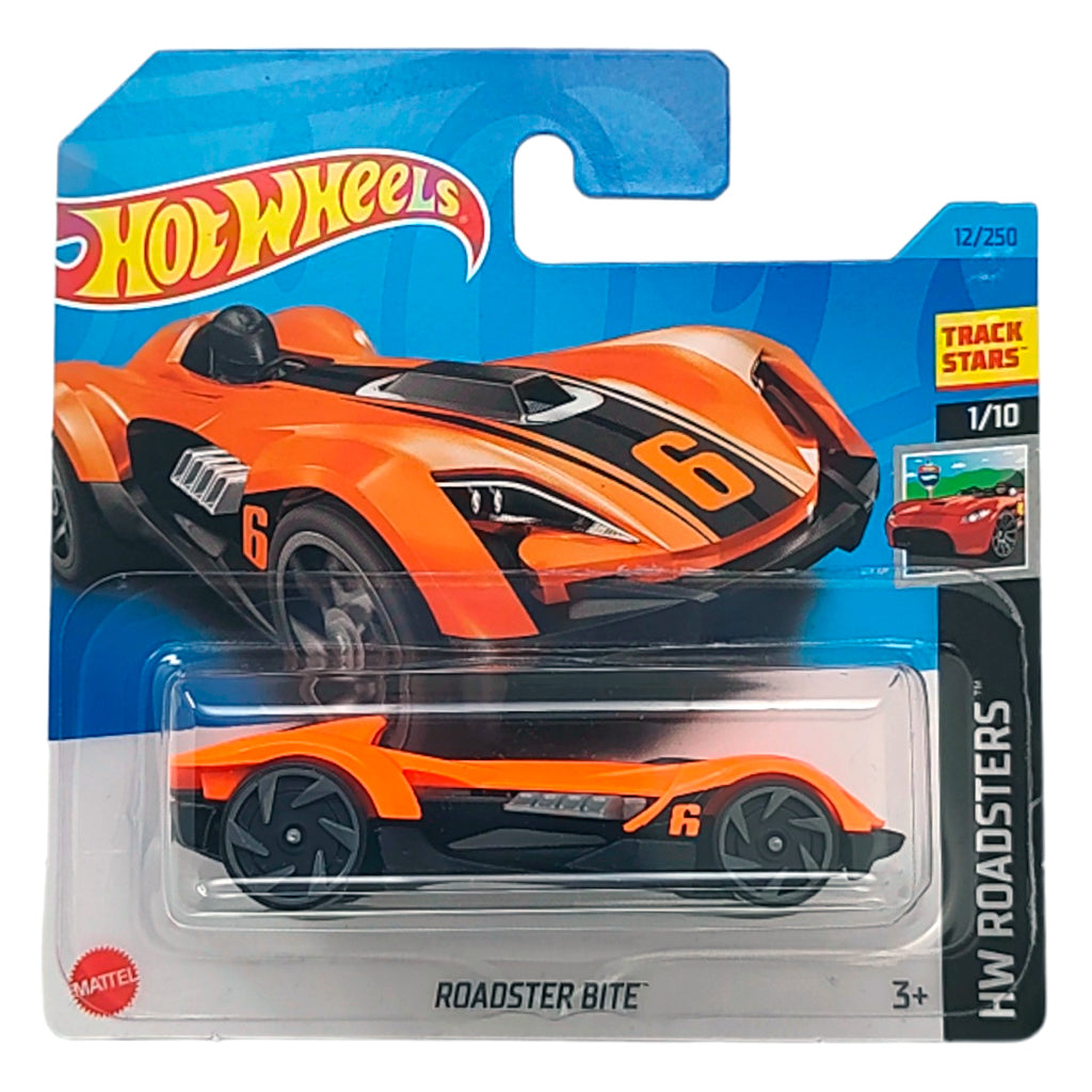 Hot Wheels - Roadster Bite Orange (SC) HKH36 (2023 HW Roadsters)