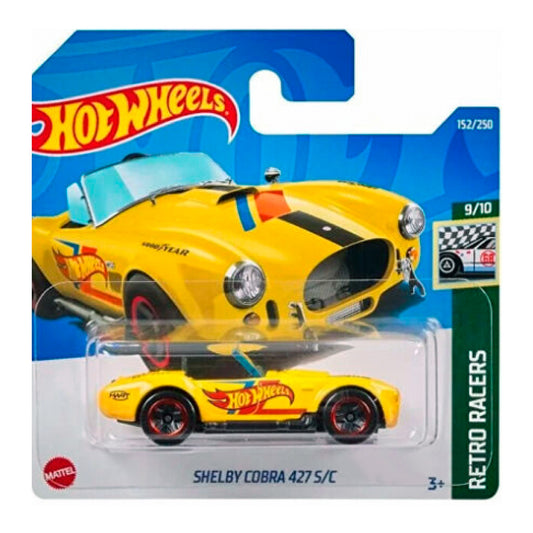 Hot Wheels - Shelby Cobra 427 S/C Yellow (SC) HCX48 (Retro Racers)