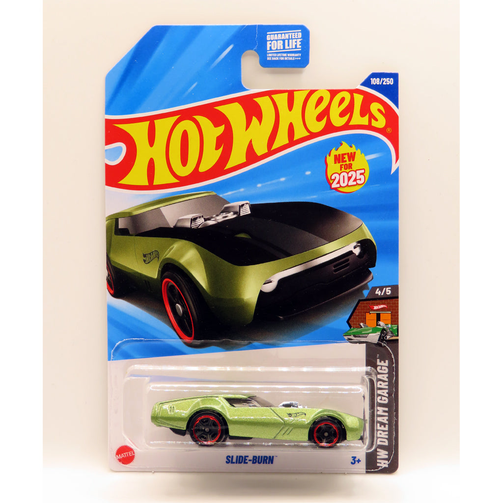 Hot Wheels - Slide-Burn Green (US LC) 2025 HW Dream Garage (HYX84)