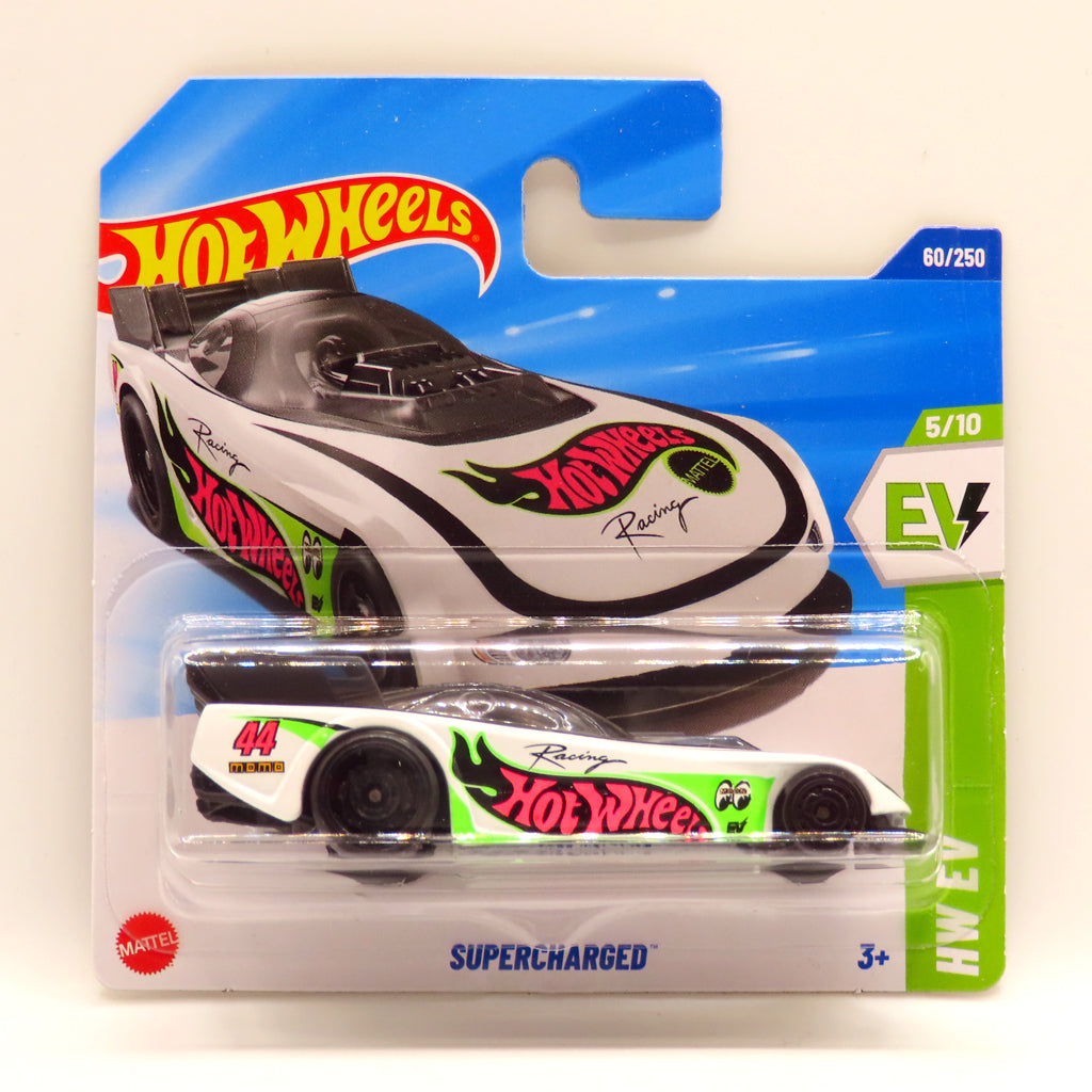 Hot Wheels - Supercharged White (SC) 2025 HW EV (Card Creased)
