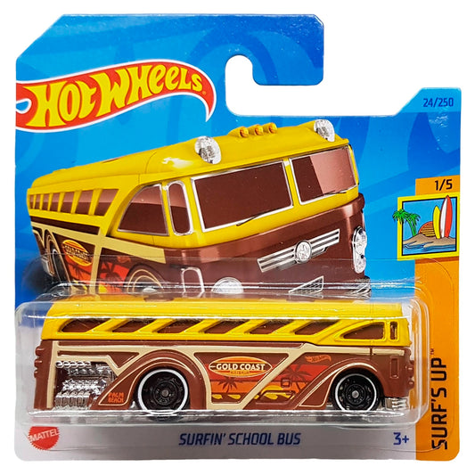 Hot Wheels - Surfin' School Bus Yellow (SC) HKJ32 (Surf's Up)