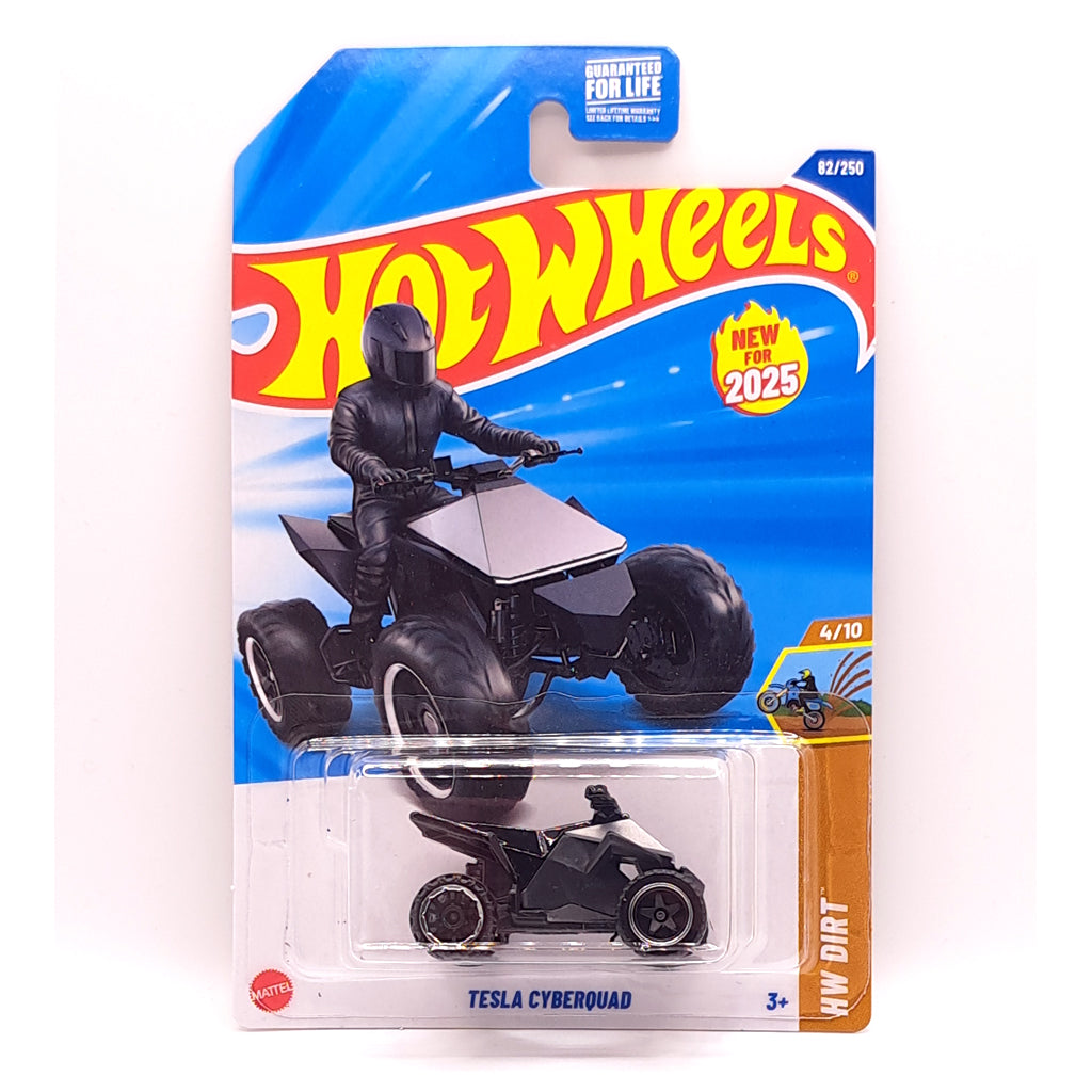 Hot Wheels - Tesla Cyberquad Silver / Black (US LC) HW Dirt (HYW31)