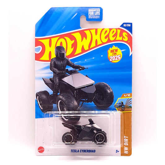 Hot Wheels - Tesla Cyberquad Silver / Black (US LC) HW Dirt (HYW31)