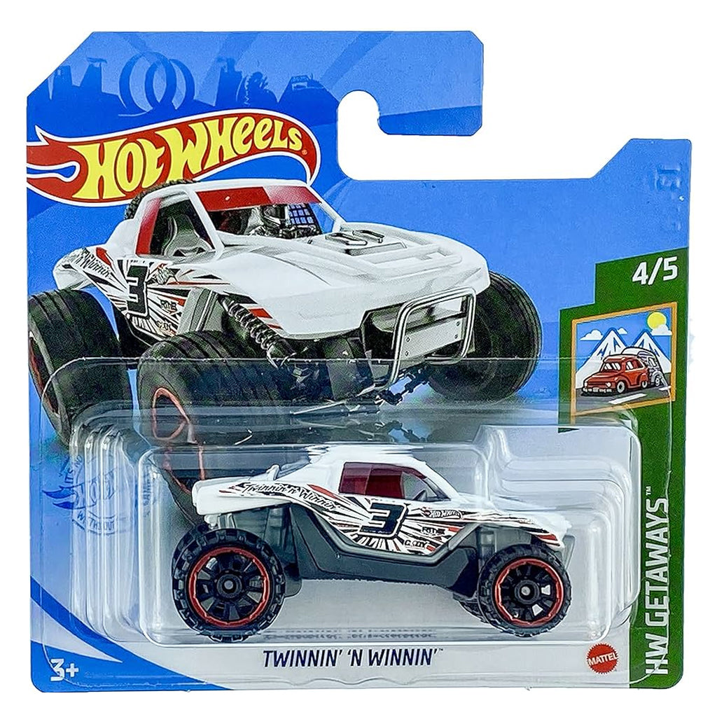 Hot Wheels - Twinnin' 'N Winnin' White (SC) GRX40 (2021 HW Getaways)