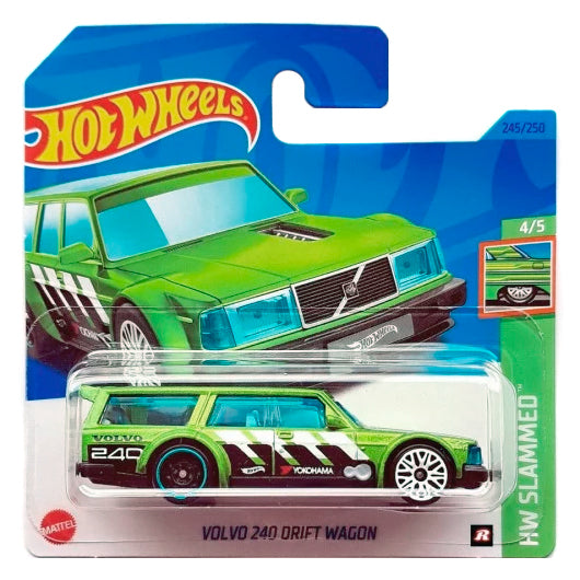 Hot Wheels - Volvo 240 Drift Wagon Green (SC) HKJ07 (2023 HW Slammed)