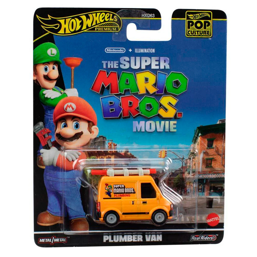 Hot Wheels Pop Culture - Plumber Van (Super Mario Bros) (Tatty Card ...