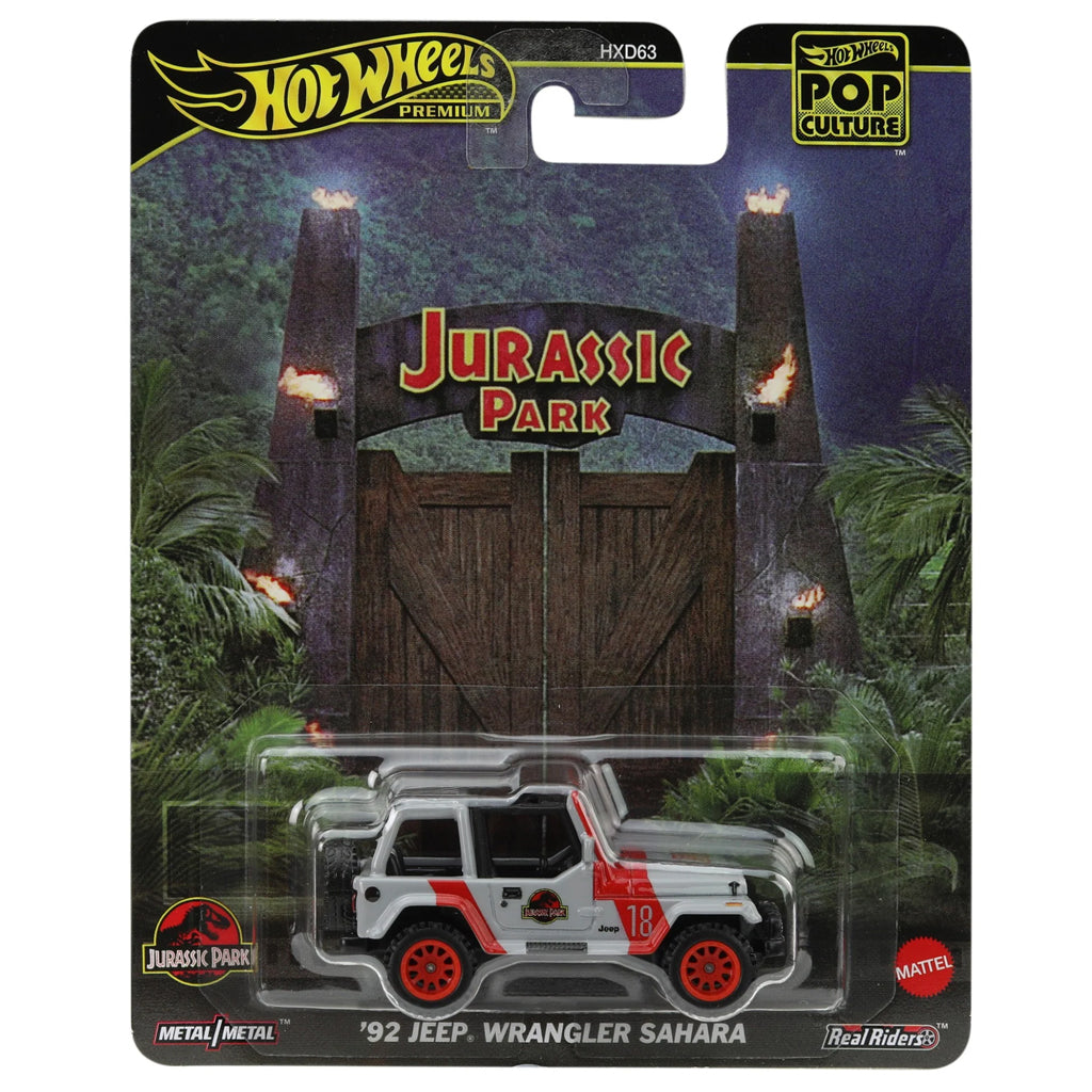 Hot Wheels Pop Culture 2025 - '92 Jeep Wrangler Sahara (Jurassic Park)