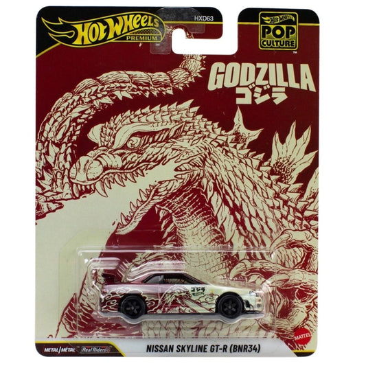 Hot Wheels Pop Culture 2026 - Nissan Skyline GT-R BNR34 Godzilla