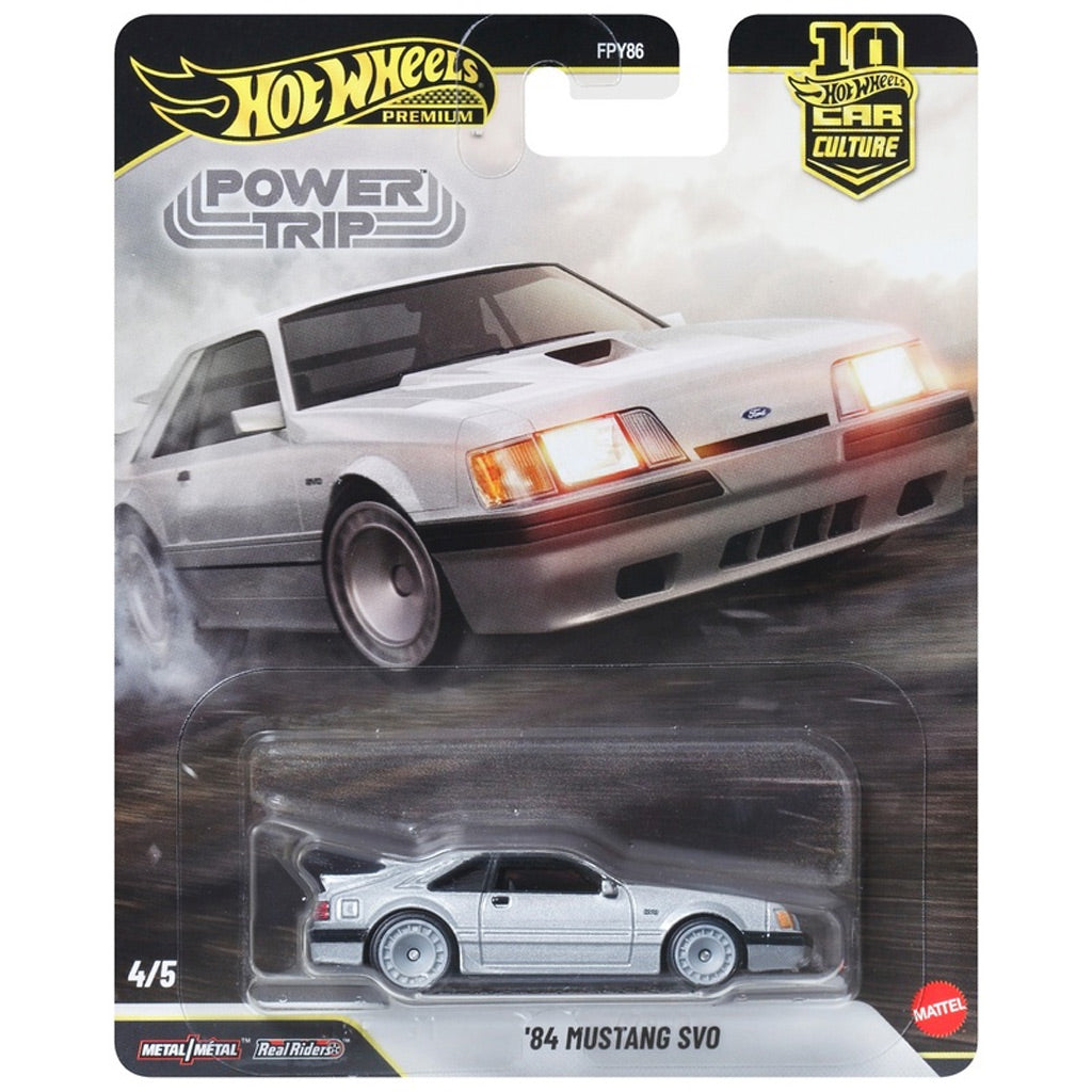 Hot Wheels Power Trip - 4/5 - '84 Mustang SVO Silver