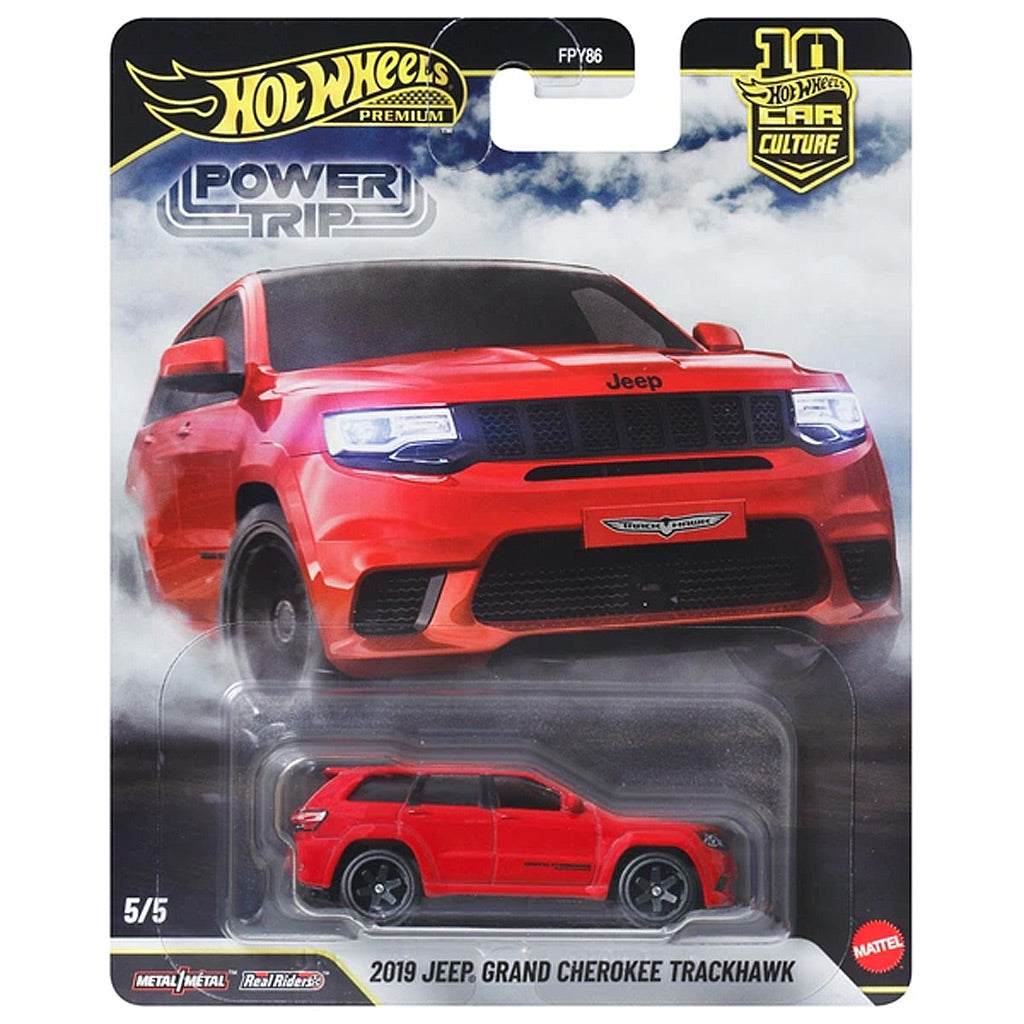 Hot Wheels Power Trip - 5/5 - 2019 Jeep Grand Cherokee Trackhawk Red