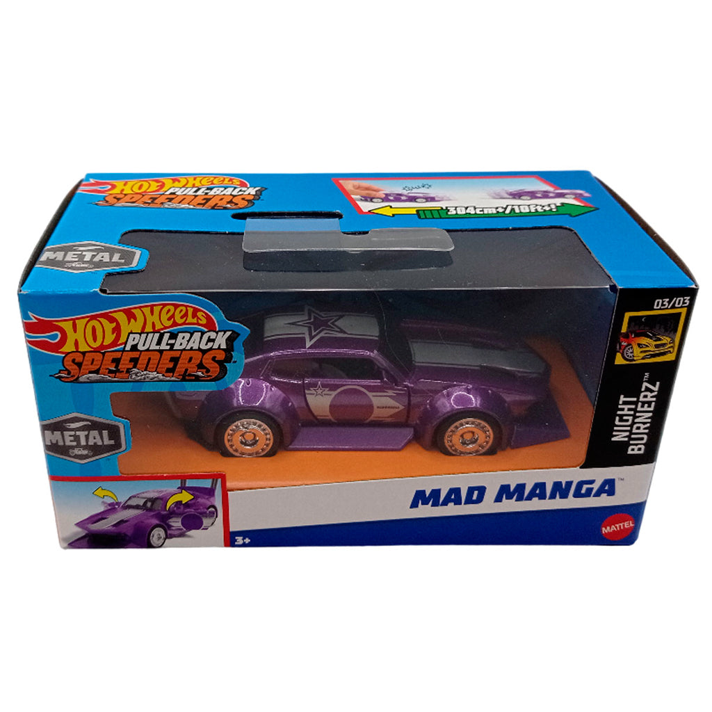 Hot Wheels Pull-Back Speeders - Mad Manga Purple