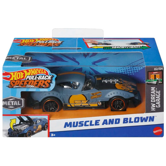 Hot Wheels Pull-Back Speeders - Muscle And Blown (1:43)