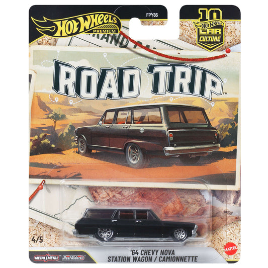 Hot Wheels Road Trip 2026 - 4/5 - '64 Chevy Nova Station Wagon Black