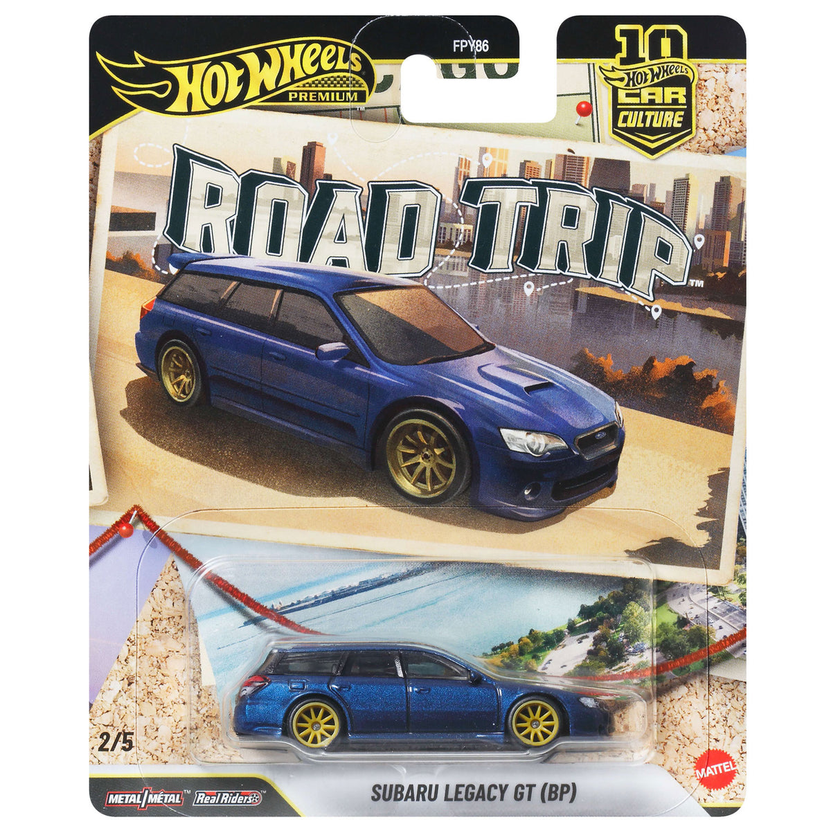 Hot Wheels Road Trip 2026 - 2/5 - Subaru Legacy GT (BP) Blue (JKF07)