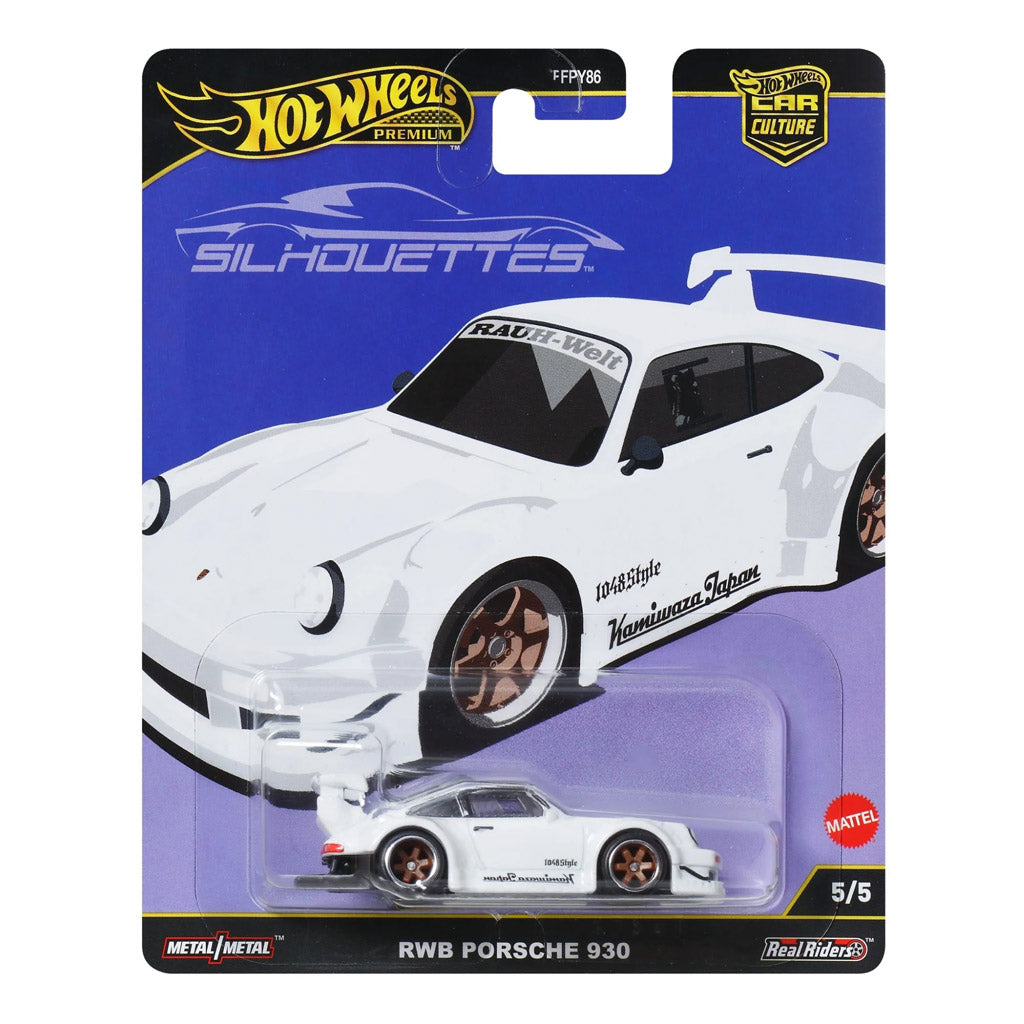 RWB PORSCHE 930 ホットウィール SILHOUETTES Hot Wheels Silhouettes - 5/5 - RWB Porsche 930 White (Card Creased