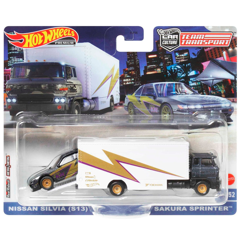 Hot Wheels Premium Team Transport Set - Nissan Silvia S13