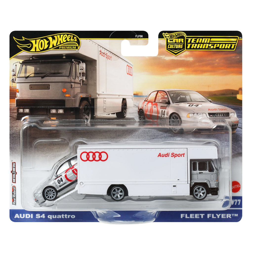 Hot Wheels Premium Team Transport #77 - Audi S4 Quattro / Fleet Flyer