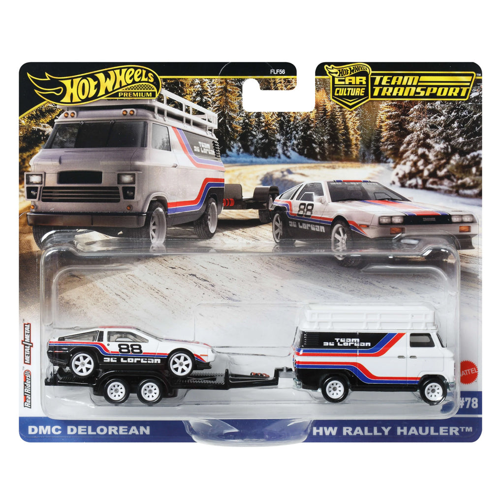 Hot Wheels Premium Team Transport #78 - DMC Delorean / HW Rally Hauler