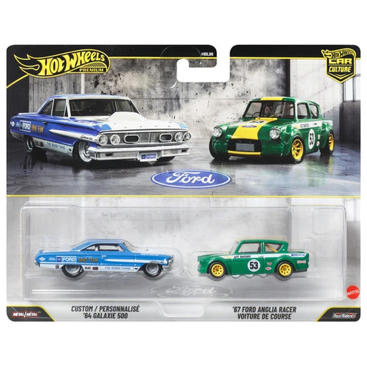 Hot Wheels Premium 2 Pack - Custom '64 Galaxie 500 & Ford Anglia Racer