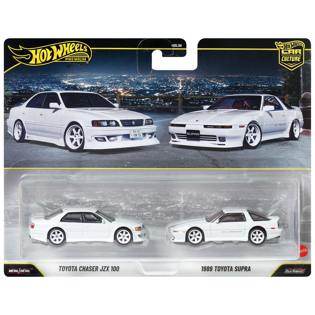 Hot Wheels Premium 2 Pack - Toyota Chaser JZX 100 & 1989 Toyota Supra