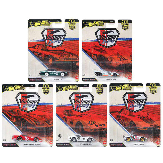 Hot Wheels Car Culture Vintage Racing 2026 - Set Of 5 Cars