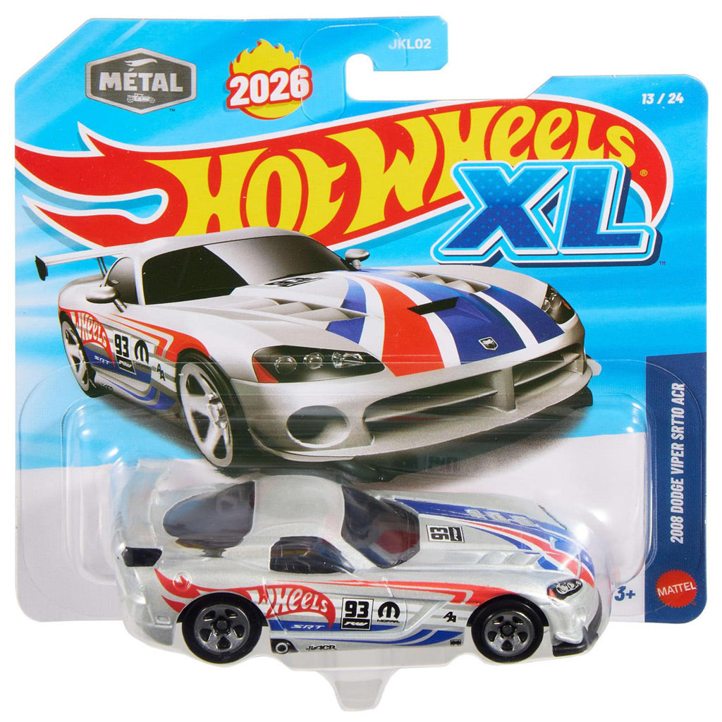 Hot Wheels XL 1:43 Scale Series - 2008 Dodge Viper SRT10 ACR Silver