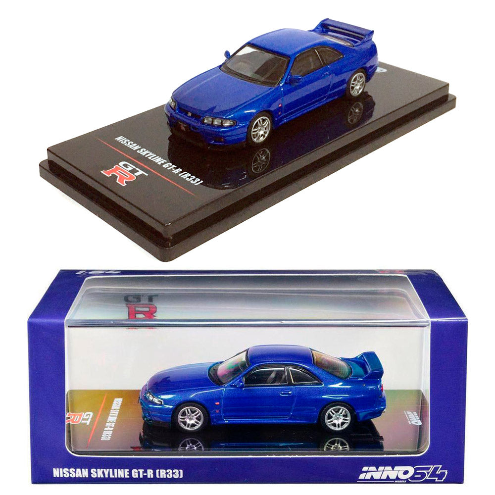 Inno64 Nissan Skyline GT-R R33 Bayside Blue (1/64)