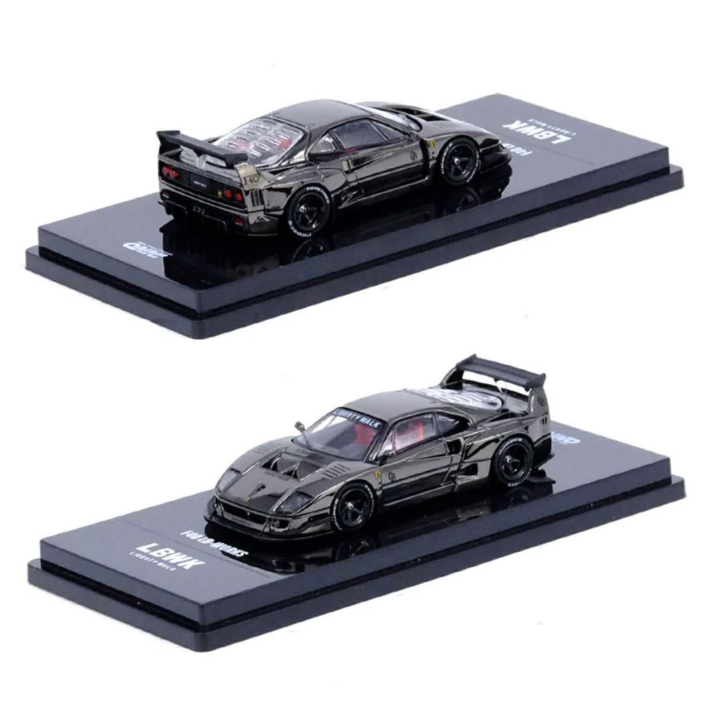 Inno64 Liberty Walk LBWK Ferrari F40 Chrome Black (1:64)