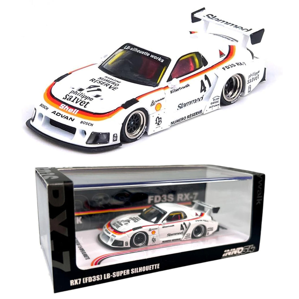 Inno64 LBWK Mazda RX7 FD3S LB-Super Silhouette White IN64-LBWK-RX7-02 ...