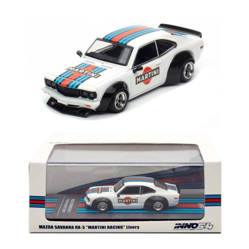 Inno64 Mazda Savanna RX-3 Martini Racing Livery (1:64 Scale)