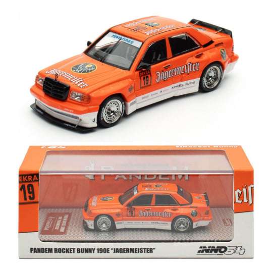 Inno64 Mercedes-Benz 190E Pandem Rocket Bunny Jagermeister (1:64)