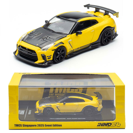 Inno64 Nissan GT-R R35 Yellow TMCS Singapore 2025 Event Edition (1:64)