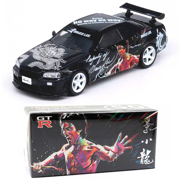 Inno64 Nissan Skyline GT-R R34 Bruce Lee 50th Anniversary (1:64)