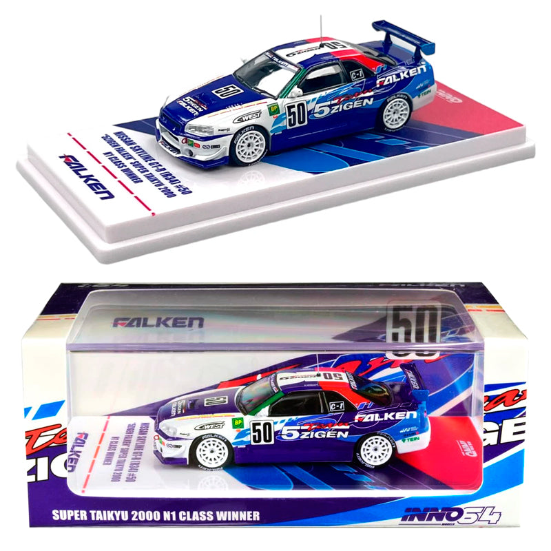 Inno64 Nissan Skyline GT-R R34 5Zigen Falken Super Taikyu (1/64)