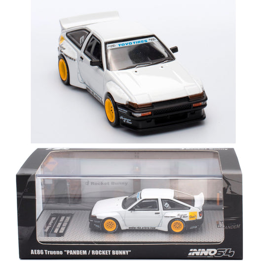 Inno64 Toyota AE86 Trueno Pandem Rocket Bunny White (1:64)