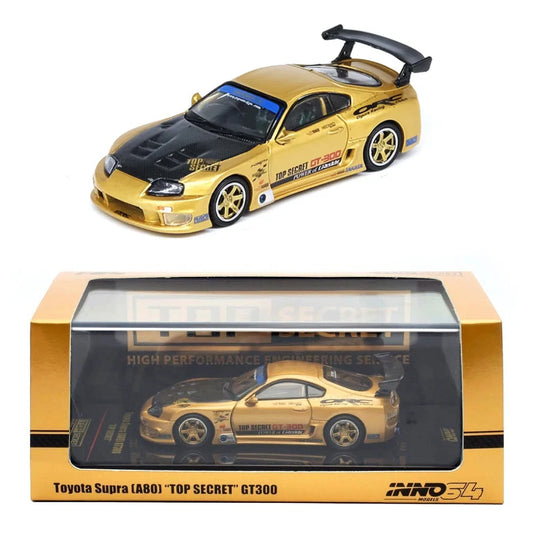 Inno64 Toyota Supra A80 Top Secret GT300 Gold (1:64 Scale)