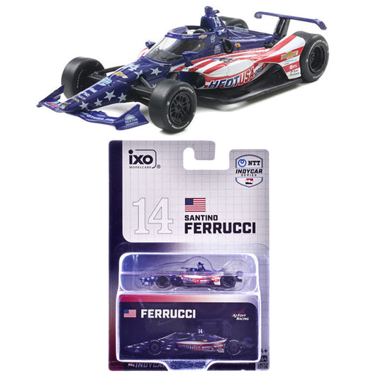 IXO NTT Indycar 2025 - #14 Santino Ferrucci (1:64 Scale) (Tatty Card)