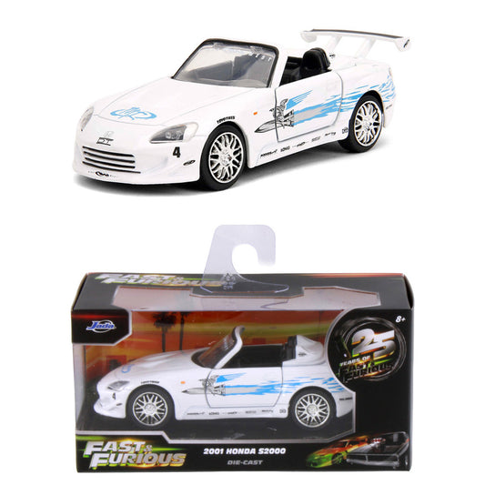 Jada 2001 Honda S2000 White Remix Livery - Fast & Furious (1:32 Scale)