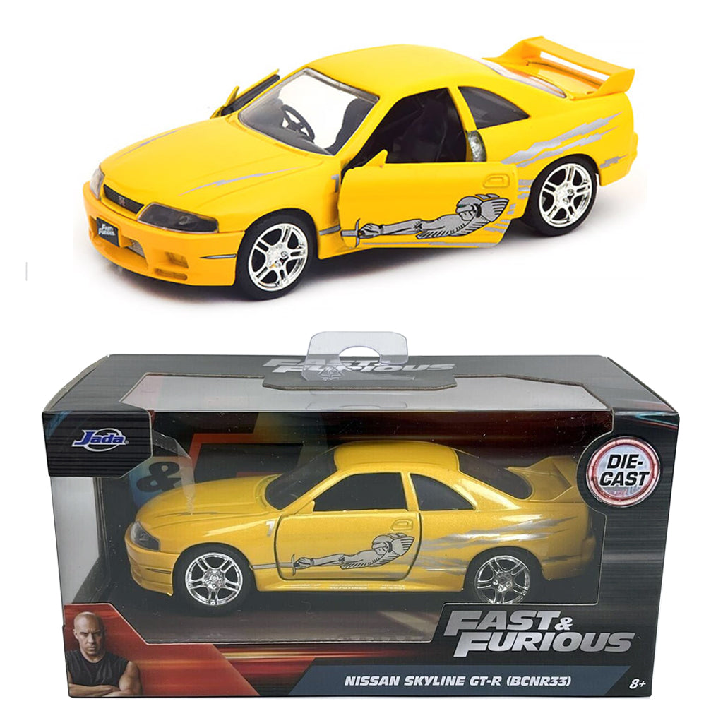 Jada Leon's Nissan Skyline GT-R BCNR33 Yellow - Fast & Furious (1:32)