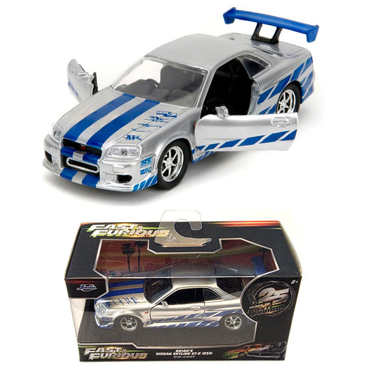 Jada Brian's Nissan Skyline GT-R R34 Silver - Fast & Furious (1:32)