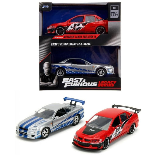 Jada Fast & Furious Twin Pack - Mitsubishi Evo IX & Nissan Skyline (1:32)