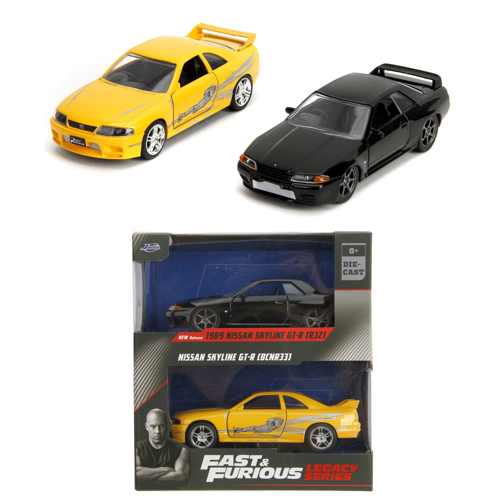 Jada Fast & Furious Twin Set - Nissan Skyline R32 & Nissan Skyline R33